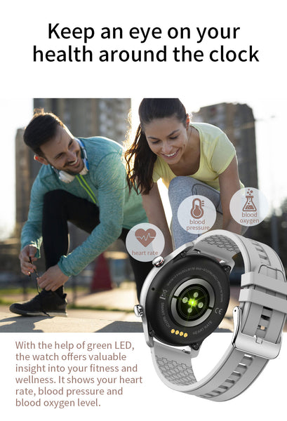 New 1.3'' Custom Dial Fitness Tracker IP68 Waterproof Smart Watch With Bluetooth Call Feature For Android IOS