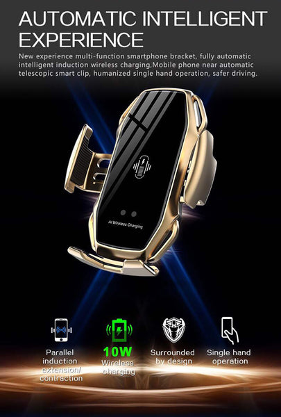 New Smart Sensor Car Phone Holder Fast Charge Universal Wireless Charger For Samsung Galaxy S22 S21 S20 & iPhone 14 13 12 Series