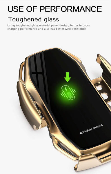 New Smart Sensor Car Phone Holder Fast Charge Universal Wireless Charger For Samsung Galaxy S22 S21 S20 & iPhone 14 13 12 Series