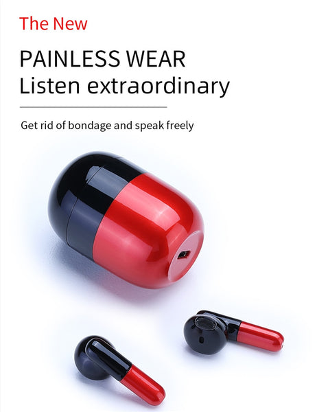 New Bluetooth Wireless Gaming Headset Touch Control Ultra Compact Earbuds For Androids iPhones