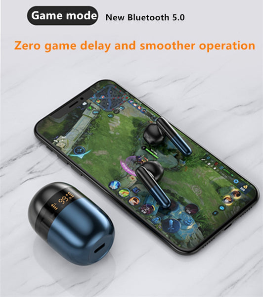 New Bluetooth Wireless Gaming Headset Touch Control Ultra Compact Earbuds For Androids iPhones