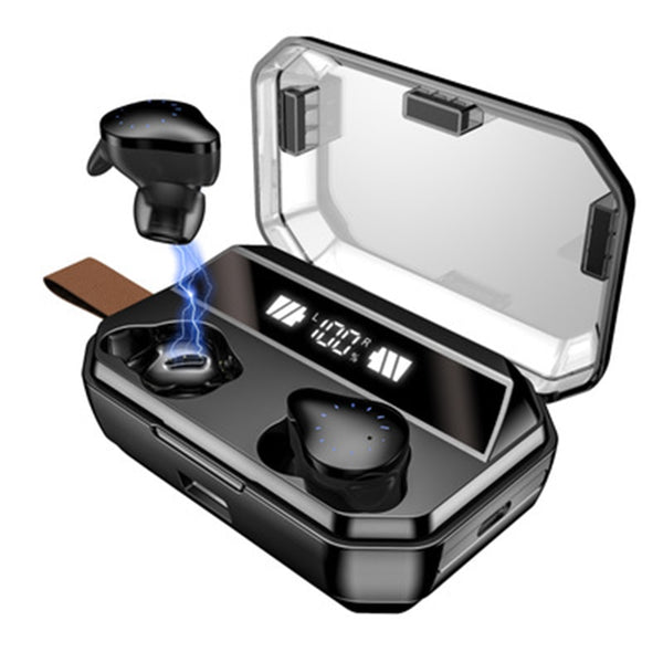 New True Wireless Bluetooth Sports IPX7 Water-Resistant Earbuds Headset With LED Charge Box
