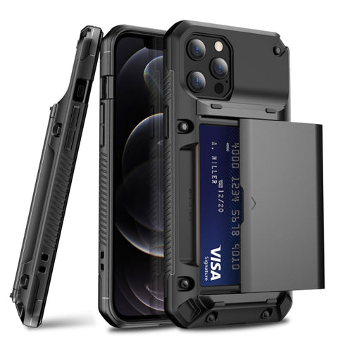 New Shock-Resistant Armor Credit Card Slot Wallet Case For iPhone 14 13 12 11 Series