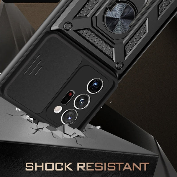 New Protective Coque Armor Fall-Resistant Case Bumper Case With Ring Holder For Samsung Galaxy S25 S24 S23 Plus Ultra Series