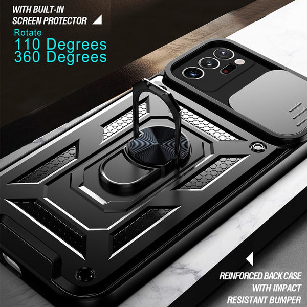 New Protective Coque Armor Fall-Resistant Case Bumper Case With Ring Holder For Samsung Galaxy S25 S24 S23 Plus Ultra Series