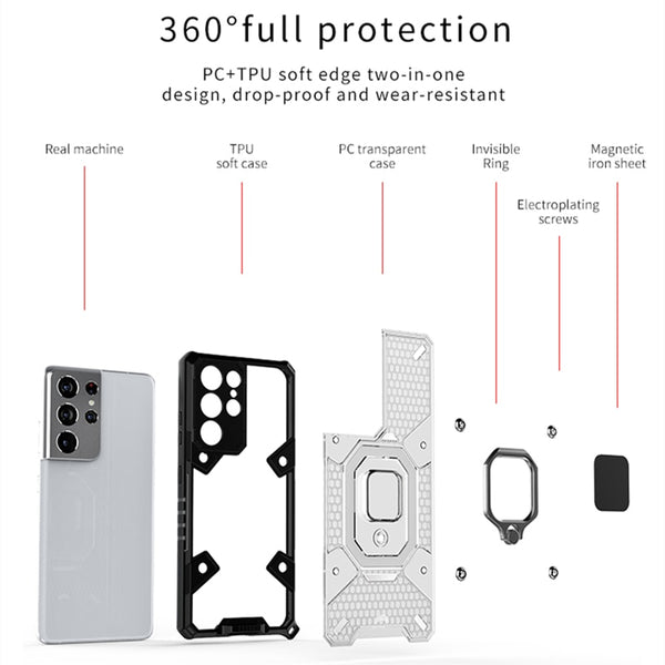 New Magnetic Ring Holder Case Kickstand Case Cover For Samsung Galaxy S22 S21 Note 20 Ultra Series