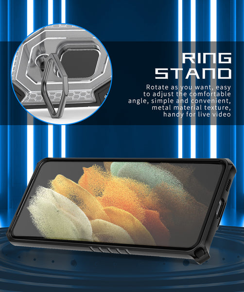 New Magnetic Ring Holder Case Kickstand Case Cover For Samsung Galaxy S22 S21 Note 20 Ultra Series