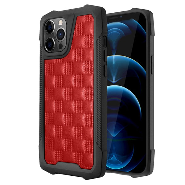 New 3D Leather Armor Silicone Cover Case For iPhone 11 12 Pro Max Series