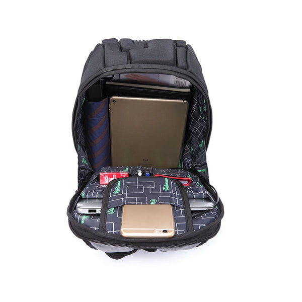 New Outdoor Travel Smart Backpack Laptop Bag With USB Charging & Earphone Port
