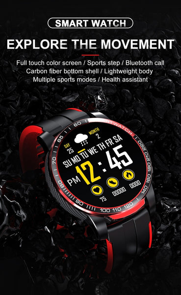New HD Large Screen Sports Fitness Tracker Smart Watch With Weather Bluetooth Call Features