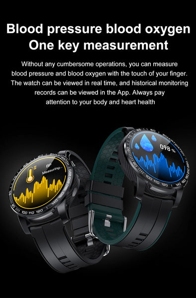 New HD Large Screen Sports Fitness Tracker Smart Watch With Weather Bluetooth Call Features