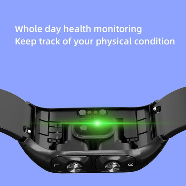 New 2-in-1 True Wireless Bluetooth 5.0 Earbuds Headset Fitness Tracker Smart Watch For iPhone Androids
