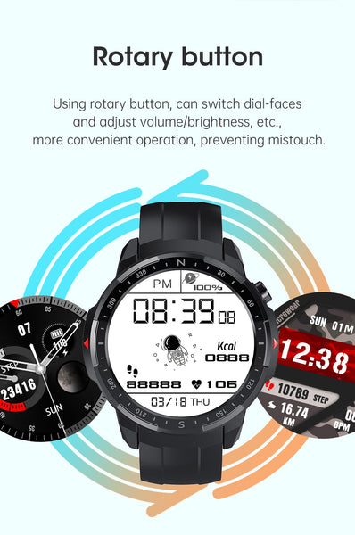 New IP68 Waterproof Fitness Tracker Men's Smart Watch With Bluetooth Call Feature For Android IOS