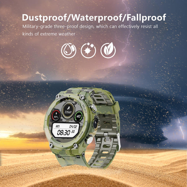 New Rugged Sports Smart Watch Fitness Tracker With Bluetooth Call Feature