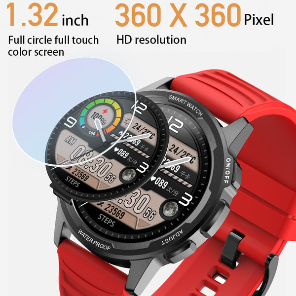 New HD Screen IP68 Waterproof Sports Fitness Tracker Smart Watch For Android IOS