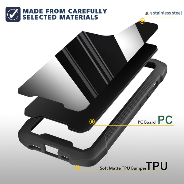 New Stainless Steel Metallic Protective Slip-Resistance Slim Cover Case For iPhone 13 Mini Pro Max Series