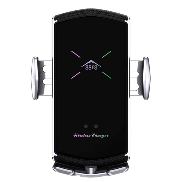 New QI Wireless Charger Car Mount Phone Holder With Fast Charge For Samsung Galaxy S22 S21 S20 & iPhones 14 13 12 Series