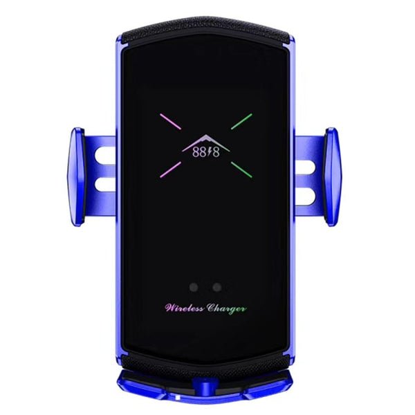 New QI Wireless Charger Car Mount Phone Holder With Fast Charge For Samsung Galaxy S22 S21 S20 & iPhones 14 13 12 Series