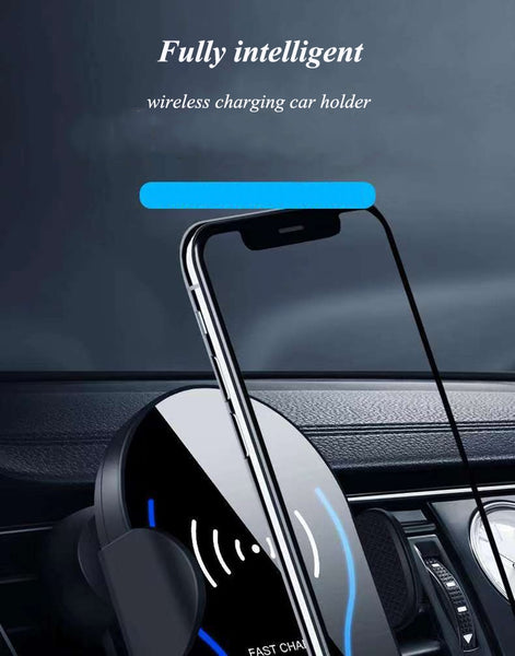 New Intelligent Wireless Car Charger Car Mount Phone Holder For Samsung Galaxy S22 S21 S20 & iPhone 14 13 12 Series