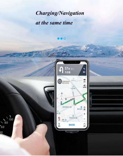 New Intelligent Wireless Car Charger Car Mount Phone Holder For Samsung Galaxy S22 S21 S20 & iPhone 14 13 12 Series