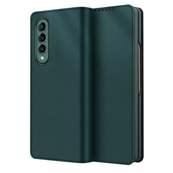 New Flip Leather Folding Wallet Case With Credit Card Slot For Galaxy Z Fold 3 5G