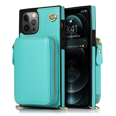 New Zipper Wallet Credit Card Holder Purse Cover Case For iPhone 14 13 12 Series