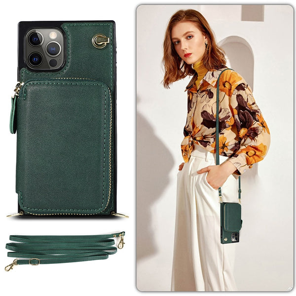 New Zipper Wallet Credit Card Holder Purse Cover Case For iPhone 14 13 12 Series