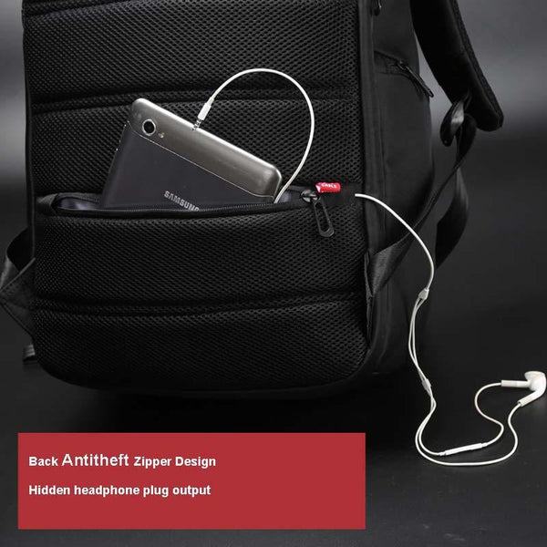 New Anti-Theft Notebook Laptop Mochila Backpack 15.6 Inch Water-Repellent with Battery Slot for USB Charging