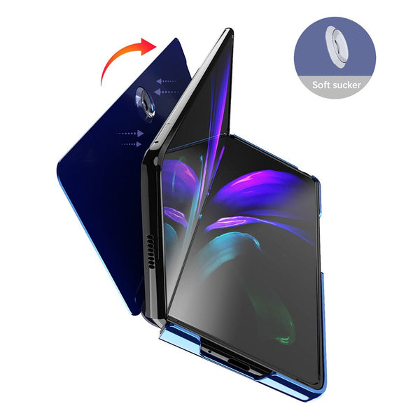New Mirror Leather Protective Flip Case For Samsung Galaxy Z Fold 6 5 4 Series