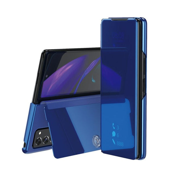 New Mirror Leather Protective Flip Case For Samsung Galaxy Z Fold 6 5 4 Series