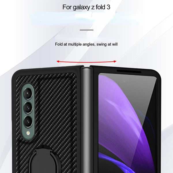 New Protective Magnetic Armor Case With Ring Holder Kickstand For Galaxy Z Fold 2 3 5G Series