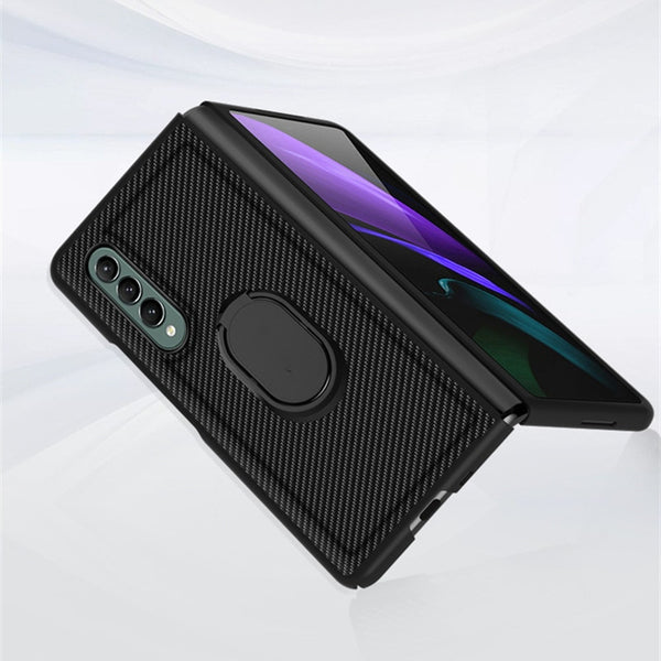 New Protective Magnetic Armor Case With Ring Holder Kickstand For Galaxy Z Fold 2 3 5G Series