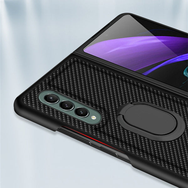 New Protective Magnetic Armor Case With Ring Holder Kickstand For Galaxy Z Fold 2 3 5G Series