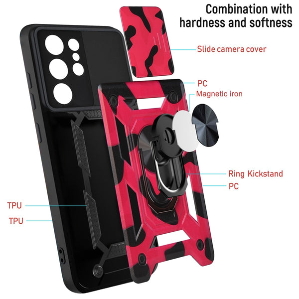 New Camouflage Style Heavy Duty Armor Bumper Cover Case For Samsung Galaxy S24 S23 Plus Ultra Series