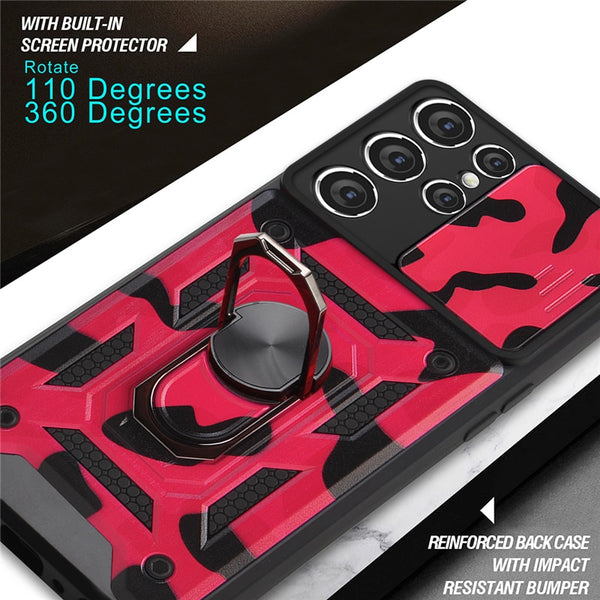 New Camouflage Style Heavy Duty Armor Bumper Cover Case For Samsung Galaxy S24 S23 Plus Ultra Series