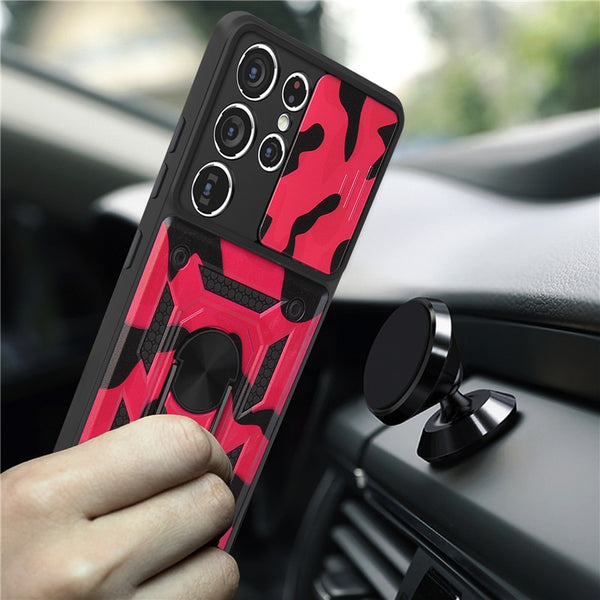 New Camouflage Style Heavy Duty Armor Bumper Cover Case For Samsung Galaxy S24 S23 Plus Ultra Series