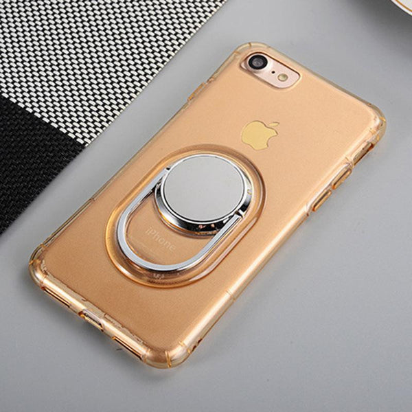 Phone Case for iPhone 7 6 6s Plus,Safety Soft TPU ring buckle phone holder stands case cover for iPhone 6 6s 7 7 plus.
