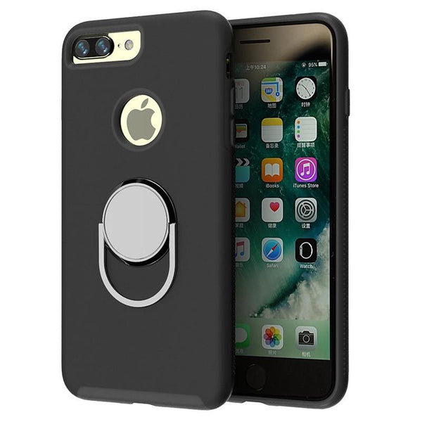 Phone Case for iPhone 7 6 6s Plus,Safety Soft TPU ring buckle phone holder stands case cover for iPhone 6 6s 7 7 plus.