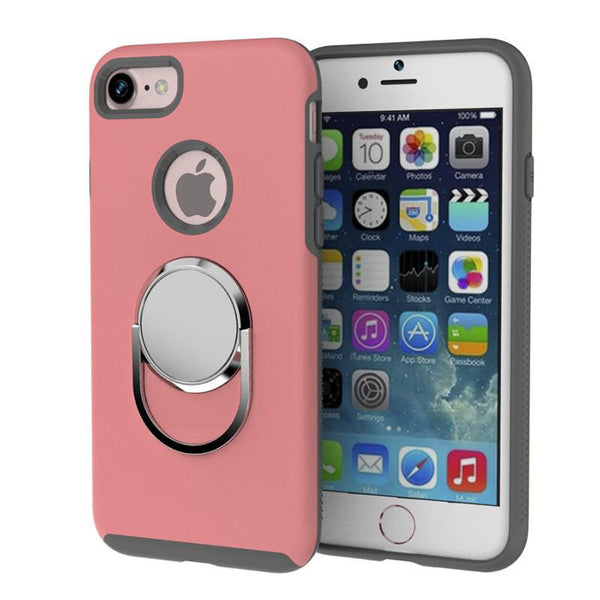 Phone Case for iPhone 7 6 6s Plus,Safety Soft TPU ring buckle phone holder stands case cover for iPhone 6 6s 7 7 plus.