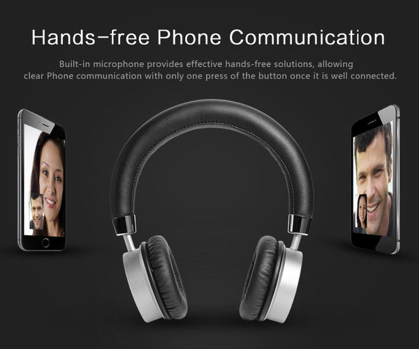 New Cushion-Fitted Wireless Bluetooth Remix Stereo Headphone for iPhones Androids Windows