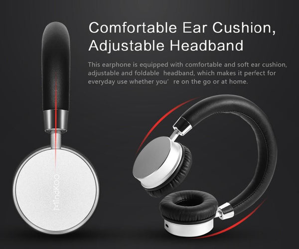 New Cushion-Fitted Wireless Bluetooth Remix Stereo Headphone for iPhones Androids Windows