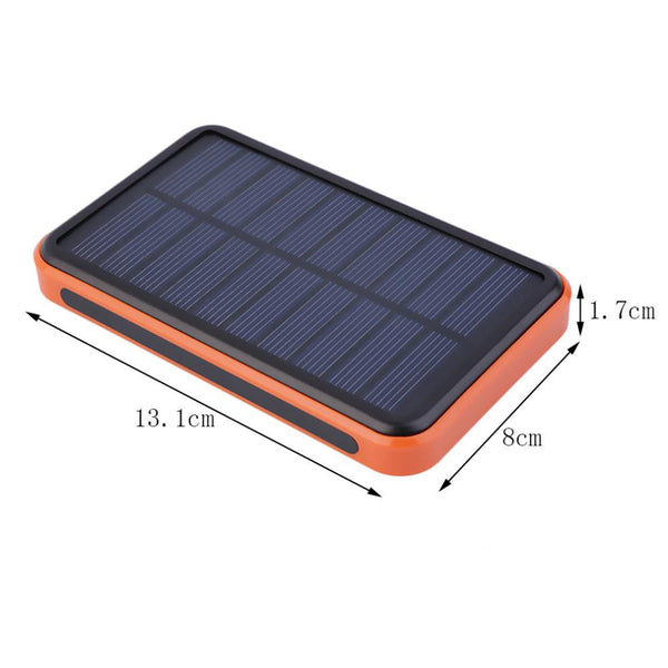New 12000 mAh Waterproof Portable Solar Power Bank Dual USB Solar Charger
