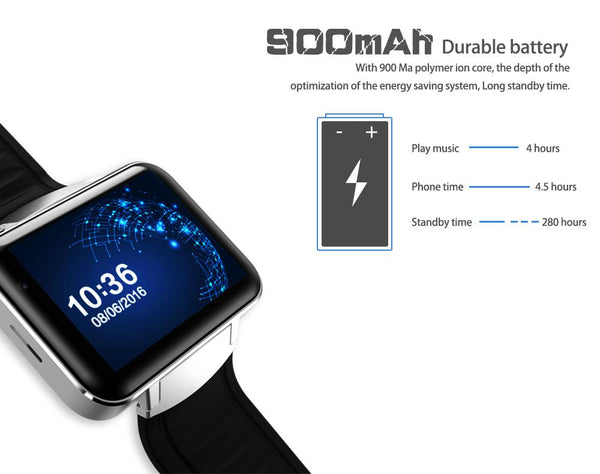 New Enhanced Screen Bluetooth Smart Watch Android OS Camera with Touch Screen GPS Dual Core 1.2GHz