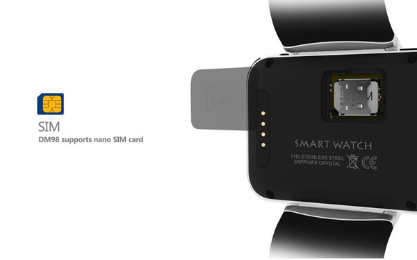 New Enhanced Screen Bluetooth Smart Watch Android OS Camera with Touch Screen GPS Dual Core 1.2GHz