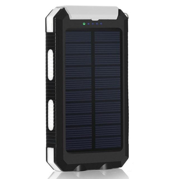 New 10000mAh Waterproof Portable Solar Charger Dual USB Battery Power Bank for Smartphones Tablets