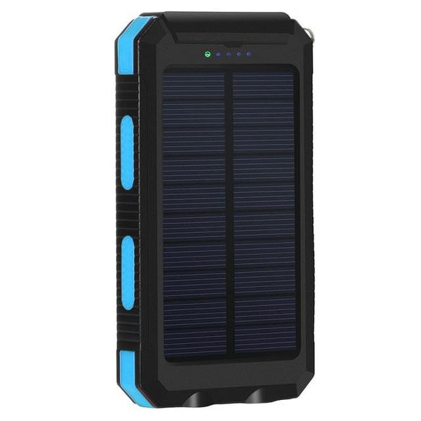 New 10000mAh Waterproof Portable Solar Charger Dual USB Battery Power Bank for Smartphones Tablets