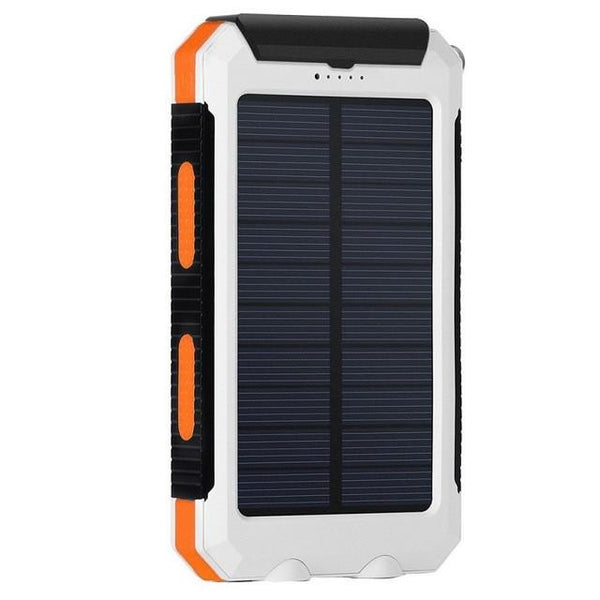 New 10000mAh Waterproof Portable Solar Charger Dual USB Battery Power Bank for Smartphones Tablets