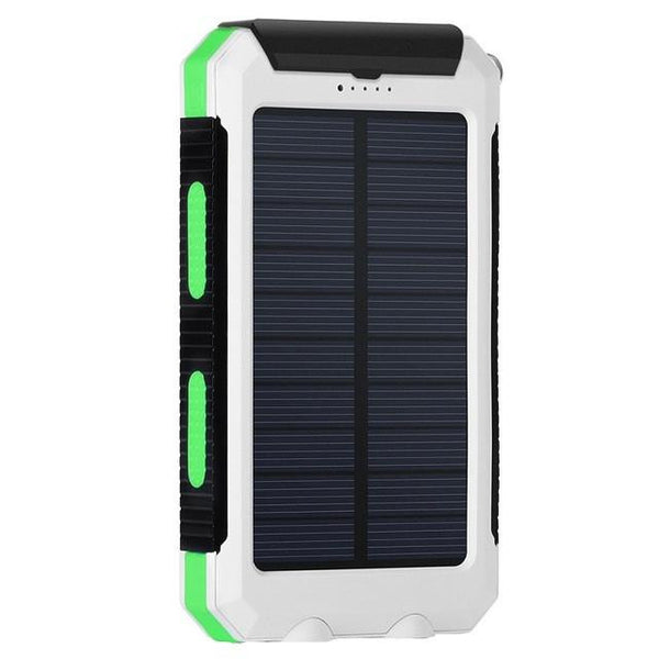 New 10000mAh Waterproof Portable Solar Charger Dual USB Battery Power Bank for Smartphones Tablets
