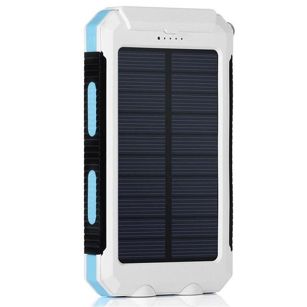 New 10000mAh Waterproof Portable Solar Charger Dual USB Battery Power Bank for Smartphones Tablets