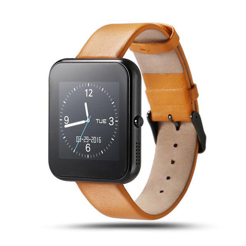 New Bluetooth Smart Watch with Leather & Silicone Band for IOS Android Smartphone